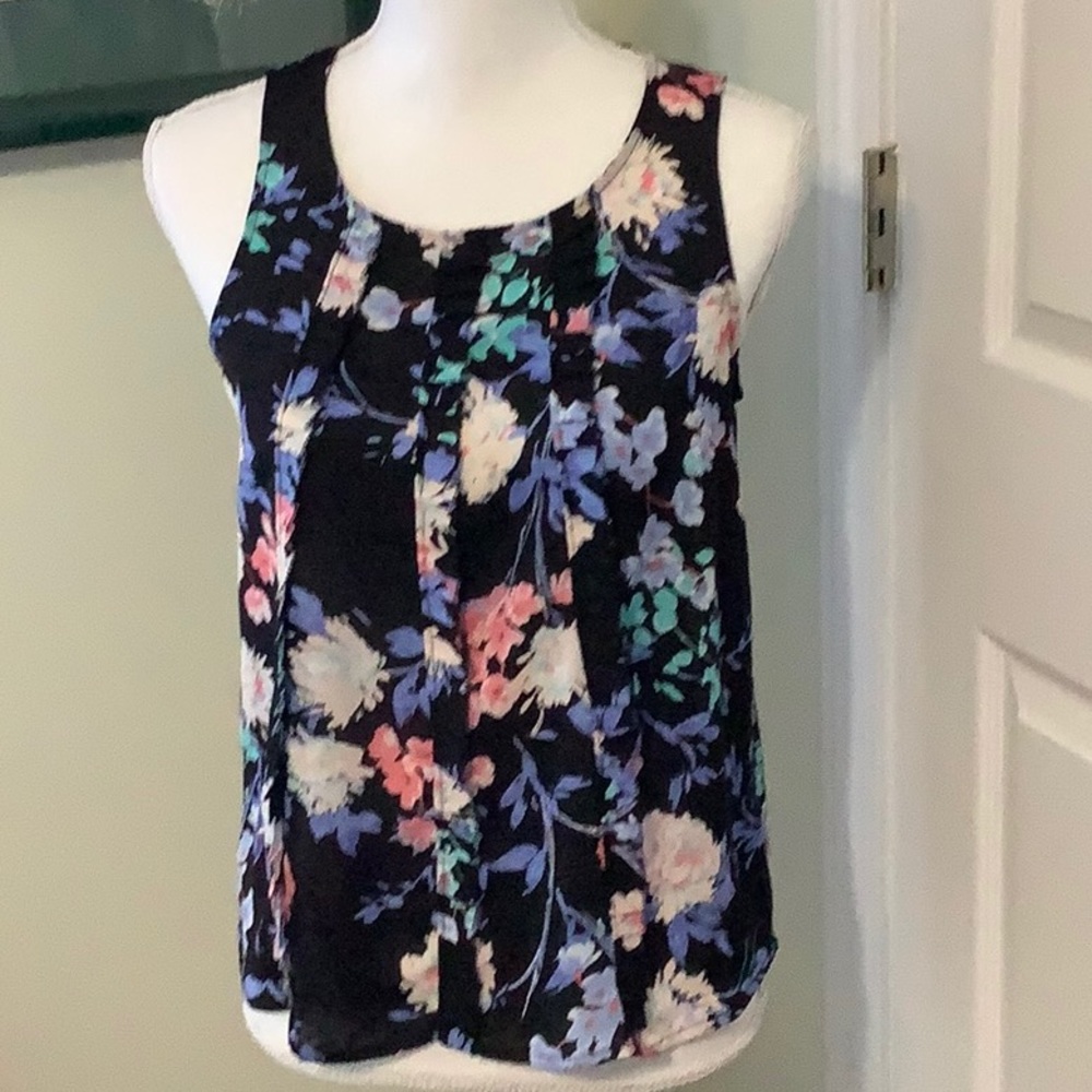 🦋ELLE sleeveless blouse, black/multicolor floral